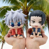 Anime JJK Figure Geto Suguru look up figure Q edition Satoru Gojo figure geto and gojo Action Figure Sitting pose Model Toy Gift