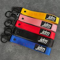 Hot Car keytags Strap keychian Emblem Nylon Webbing Blue Strap Keychain Key Chain with Steel Spring Clip Lanyard Accessorie