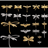 5pcs/Lot Fashion Animal Charms Stainless Steel Dragonfly Pendants For Jewelry Making Supplies DIY Necklace Earrings Accessories