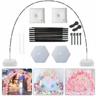 Adjustable Balloon Arch Kit - 10ft Wide & 9ft Tall with Water-Fillable Base, Perfect for Birthdays, Weddings, Holidays & Showers