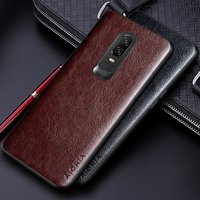 Luxury PU leather Case for Oneplus 6 6T 7 7T 8 Pro 8T coque Business solid color Design phone cover for oneplus 6 case funda