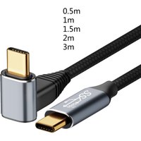 PD 100W Type Cable 90 Degree USB Fast Charging Wire Cord Type-C Adapter Cord 0.5M 1M 1.5M 2M 96BA