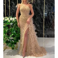Diagonal Collar Dress for Women 2023 New Fashion Fairycore Solid Feathers Maxi Dress Chic Vintage Slim Evening Dresses