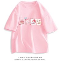 Children's T-shirt Meileti Cartoon Printed Casual Parent-child Outfit Made of Pure Cotton and Breathable for Men and Women