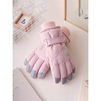 AliExpress RNO Rich Name Ocean Ski gloves for winter women, outdoor cycling, windproof and cold proof with thick velvet insulation, anti slip touch screen glov