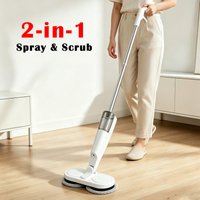 aqaaCordless Electric Mop for Floor Cleaning, Electric Spin Mop, Electric Mop with Water Sprayer, Lightweight & Rechargeable Floor Scrubber for Hardwood Tile Floorsaeaaa