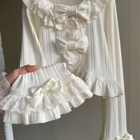 Kawaii Lolita Cropped Knit Cardigan, Heart Lace Openwork Spring Cover-Up, Japanese Sweet Vintage Style Sun Protection Sweater