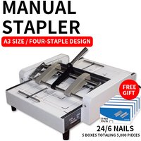 C-200S A3 Format Manual Binding and Folding Machine Triple-Function Combination Unit: Flat Binding, Saddle Stitching, Folding Fo