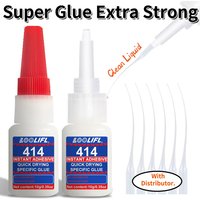 LOOLIFL 5PCS 414 Instant Strong Super Glue Universal Superglue Mighty Instant Glue for Resin Ceramic Metal Glass Fast Dry Glue