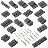 Dupont Plastic Shell Plug 2.54mm Single Double Row Dupont Connector 1/2/3/4/5/6/7/8/9/10P 2*2/3/4/5/6/8/10/20P Housing Terminals