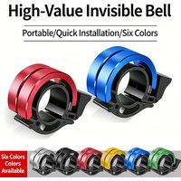 Dual-sided Invisible Bicycle Bell Aluminum Super Loud Handlebar Horn Universal MTB Road Bike Portable Cycling Safety Accessories
