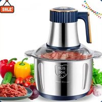 5L Electric Meat Grinder Multifunctional Food Chopper Stainless Steel Vegetable Slicer Processor Kitchen Blender