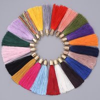 20Pcs/Lot 6cm Silk Tassel Charms Brush Tassels With Metal Caps For DIY Jewelry Making Handmade Earrings Pendant Accessories