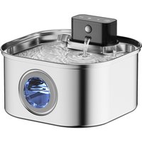 3.2Lstainless steel wireless charging cat and dog water fountain rechargeable automatic induction cycle filter pet drinking bowl