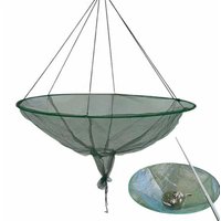 100/80CM Large Round Folding Drop Fishing Net Shrimp Catcher Tank Sturdy Casting Network Fish Trap Cage Prawn Bait Crab Netting