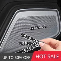 3D Metal Car Speaker Logo Sticker, Mini Emblem Badge Decal For Audi A4 A3 A5 A6 A7 A8 Q3 Q5 Q7 Q8 B5 B6 B7 B8 B9 Q7 8P 8V 8L