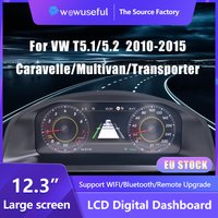 Wowuseful 12,3 LCD Digital Dashboard Cluster Für VW T5.1 T5.2 Caravelle Multivan Transporter 2010-2015 Instrument Panel Cockpit