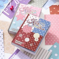 120Pcs Y2K Style Sun Offset Paper, Pastel Leopard & Check Scrapbook Paper Set