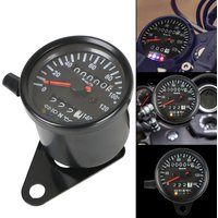 For Cafe Racer Motorbike with LED Signal Light Universal Backlight Indicator Odometer Gauge 12V Motorcycle Speedometer