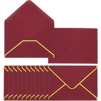 30Pcs A7 Envelopes 5x7 Card V Flap Envelope Small Valentine Envelopes Self Seal with Gold Border for Wedding Card Invitations