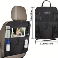 Car Storage Organizer For Kids Durable Waterproof, Car Backseat Organizer Of Storage Pockets With Touch Screen Tablet Holder