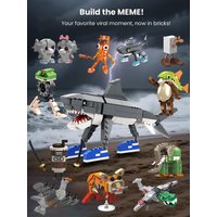 New Tung Tung Tung Sahur Building Blocks Set Tralalero Tralala Shark Italian Brainrot Bricks DIY Toys For Boys Christmas Gifts