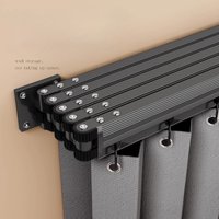 C-shaped Waterproof Shower Foldable Shower Curtain Rod for Bathroom and Toilet No Need To Drill Holes Dry-wet Separation