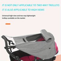 1Pc Travel Accessory, Solid Color, Easy-To-Install Stroller Sunshade, High-View Dual-Directional Sunshade, Uv Protection Sunshade Cover, Portable Stroller Accessory for Travel