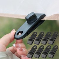 5/8pcs Multi-functional Heavy Duty Nylon Tent Clip Windproof Tent Awning Fastener Durable Tool Outdoor Camping Picnic Supplies