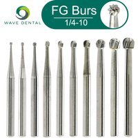 PRIMA WAVE Dental Tungsten Carbide Burs Dentistry Drill Bits Round Head for High Speed Handpiece Dia.1.6mm FG 19mm 5Pcs/Pack