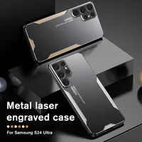 Luxury Aluminum Alloy Metal Matte Case For Samsung Galaxy S25 Edge Ultra Plus S24 S23 S22 S21 FE Cold Skin Feel Protective Cover