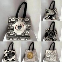 Luxury D-Diptyques Storage Bags Canvas Tote Bag Double-Sided Print Fashion Shoulder Shopping Bag Gift Handbags
