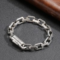 QN Silver Color Rattan Grass Pattern Bracelet Creative Design Personalized Retro Handmade Aggressive Fashion Bracelet Jewelry