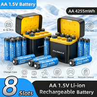 4-16 PCS Rechargeable Battery 1.5V AA 4255mWh Li-ion Battery Charger Case Clock Radio Video Game Mouse Remote Control Batteries