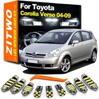 ZITWO 14Pcs LED Interior Dome Map Roof Reading Light Bulb Kit For Toyota Corolla Verso 2004 2005 2006 2007 2008 2009 Accessories