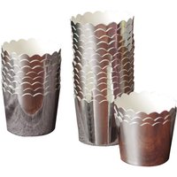 50pcs Silver Paper Cupcake Liners - Ideal for Holidays, Parties, Weddings, and Anniversaries Baking Cups (50 Pcs)