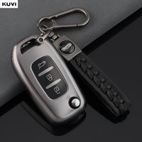 Gun Grey TPU Car Flip Key Case Cover For Renault Kadjar Captur Megane Sandero Stepway Logan Clio 5 Arkana Kwid Protected Shell