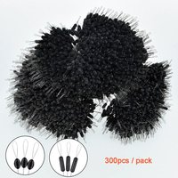 300pcs / Pack Black Float Fishing Bobber Silicone Stopper Space Bean Connector Fishing Line Fishing Accessories