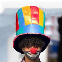 Clown Top Hat Colorful Cloth Top Hat Splicing Top Hat Gold Cloth Magic Hat Party Scene Atmosphere Props