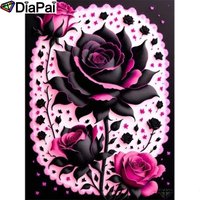 DIAPAI Diamond painting "Flower landscape" Full Square/Round Drill Wall Decor Inlaid Resin Embroidery Craft Cross stitch