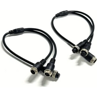 4Pin Aviation Head Cable 1 Male/Female To 2 Way Plug Spliter Extension Cable For Camera Connector Split Signal To Two Ways