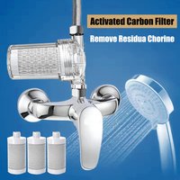 1PC Purifier Output Universal Shower Filter Activated Carbon Shower Filters Soften Water Purification Kitchen Bathroom Fittings