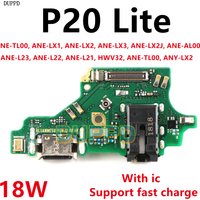 For Huawei P20 lite P20Lite USB Charger Charging Port Dock Connector Mainboard Main Mother Board Mic Flex Cable 18W
