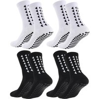 4Pair Men Women Non-Slip Grip Socks Football Basketball Baseball Rugby Soccer Cycling Hiking Tennis SkateboardAthletic Exercise