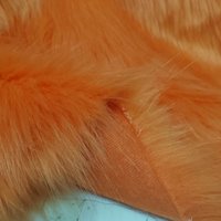 Good Orange Faux Fur Fabric,about 4-5 cm Hair, Soft Imitate Fox Plush Fabric,Sewing Material,DIY Coat Collar, Clothing Accessory