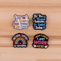 Quote Enamel Pins Dopamine Color Badges Decorative Clothes Lapel Badge Creative Metal Rainbow Decorative Jewelry Accessorie Gift