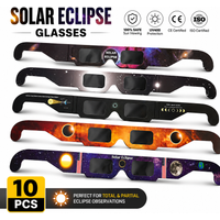 1/10/50Pcs Paper Solar Eclipse Glasses Safe for Direct Sun Viewing, CE & ISO Certified for Total & Partial Eclipse Observatios