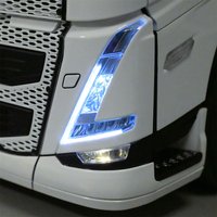 1/14 RC Truck LED Front Headlight Bumper Chin Kit For Tamiya RC Truck Tractor VOLVO FH16 LX750 56375 56360 56362 DIY RC Toy Part