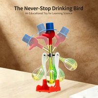 Color Changing Liquid Non Stop Bobbing Drinking Bird Physical Science Experiment Magic Prank Table Ornament Kids Holiday Present