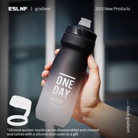 ESLNF Bike Water Bottle 760ml Large Capacity Compression Gradient Design Outdoor Sports And Travel Essential Water Bottle